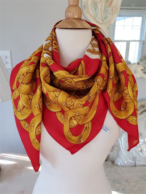 vintage chanel silk scarves|CHANEL Silk Scarves & Wraps for Women .